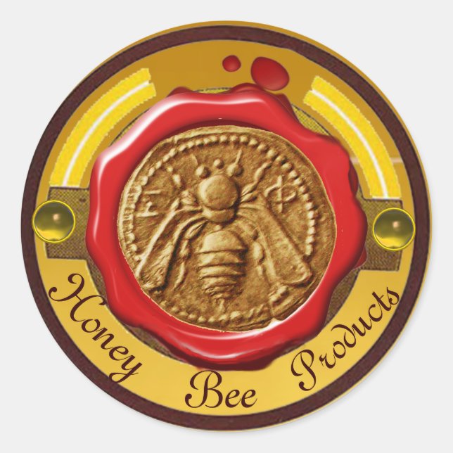 HONEY BEE / BEEKEEPER BEEKEEPING RED WAX SEAL (Front)