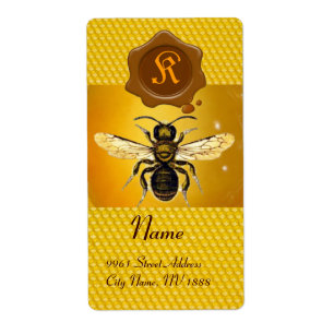 HONEY BEE ,BEEKEEPER,BROWN  WAX SEAL  MONOGRAM