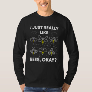 Honey Bee Beekeeper Quote I Just Really Like Bees T-Shirt