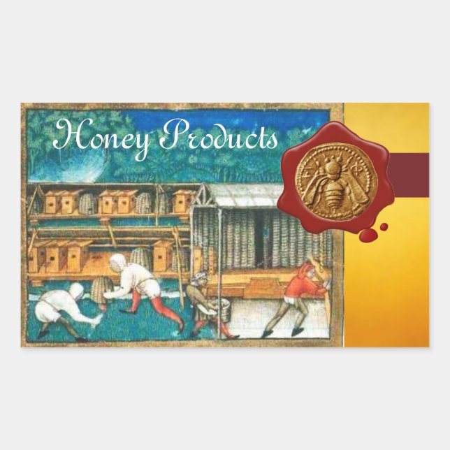 HONEY BEE, BEEKEEPER RED  WAX SEAL (Front)