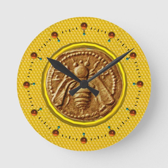 HONEY BEE ,BEEKEEPER ROUND CLOCK (Front)