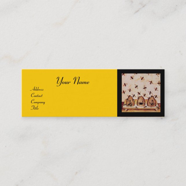 HONEY BEE ,BEEKEEPING,BEEKEEPER APIARIST MINI BUSINESS CARD (Front)