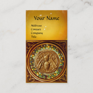 HONEY BEE ,BEEKEEPING,BEEKEEPER APIARIST MONOGRAM BUSINESS CARD