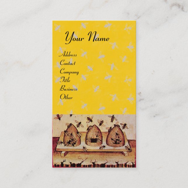 HONEY BEE ,BEEKEEPING,BEEKEEPER BUSINESS CARD (Front)