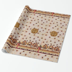 HONEY BEE ,BEEKEEPING -BEEKEEPER SUPPLIES WRAPPING PAPER
