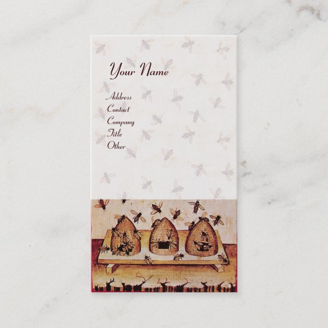 HONEY BEE ,BEEKEEPING BUSINESS CARD (Front)