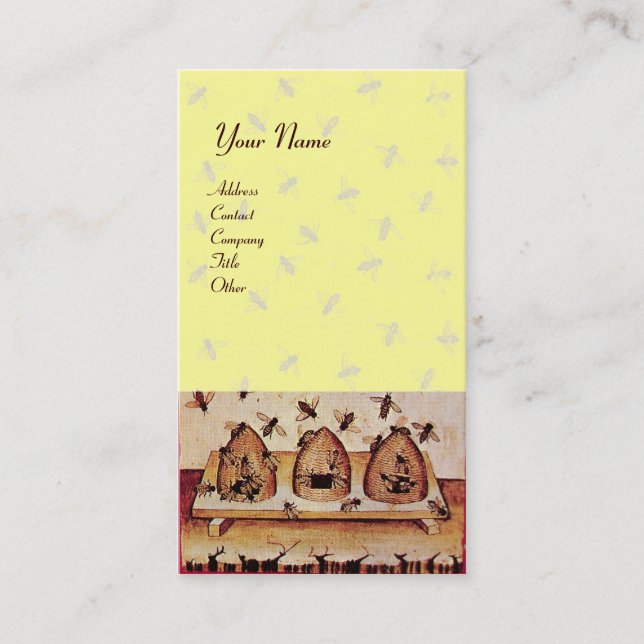 HONEY BEE ,BEEKEEPING BUSINESS CARD (Front)