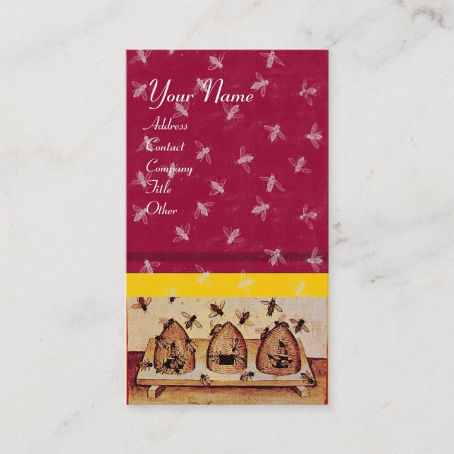 HONEY BEE ,BEEKEEPING BUSINESS CARD (Front)