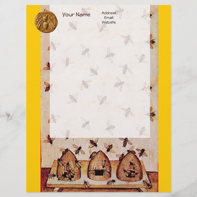 HONEY BEE ,BEEKEEPING LETTERHEAD TEMPLATE (Front)