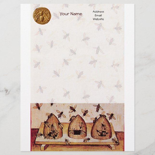 HONEY BEE ,BEEKEEPING PERSONALISED LETTERHEAD (Front)