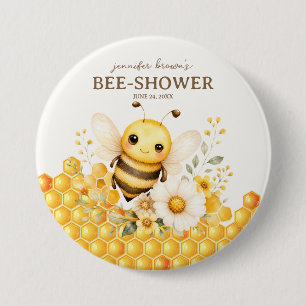 Honey Bee birthday baby 7.5 Cm Round Badge