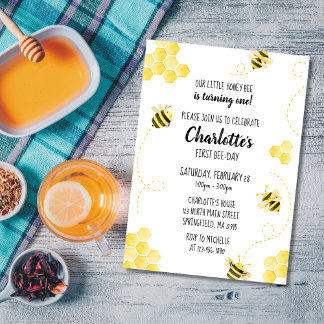 Honey Bee Birthday Invitation
