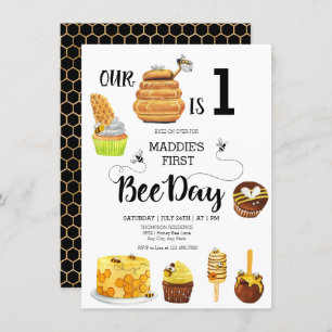 Honey Bee Birthday Party Invitation
