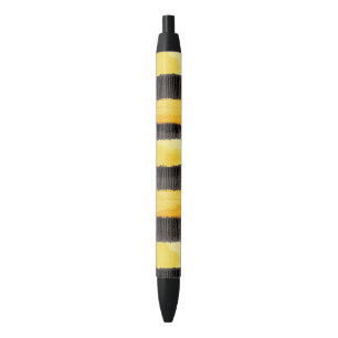 Honey Bee Black Gold Yellow Ink Pen