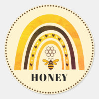 Honey Bee Boho Rainbow Honey