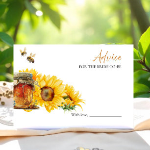 Honey Bee Bridal Shower Advice for the Bride Card