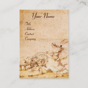 HONEY BEE BROWN WAX SEAL / Cupid the Honey Thief Business Card