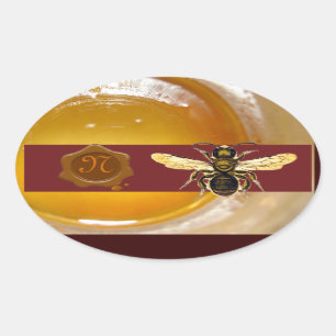 HONEY BEE BROWN WAX SEAL MONOGRAM ,BEEKEEPER