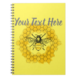 Honey bee Bumblebee trendy summer and spring Notebook