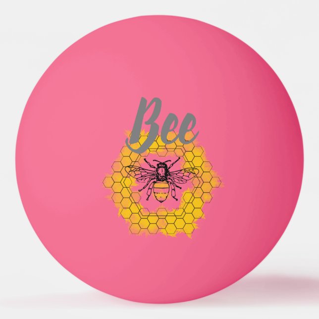 Honey bee Bumblebee trendy summer and spring Ping Pong Ball (Front)