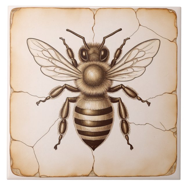 Honey Bee Ceramic Tile (Front)