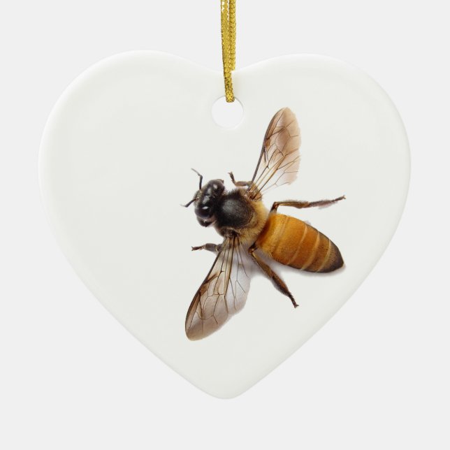 Honey Bee Ceramic Tree Decoration (Front)
