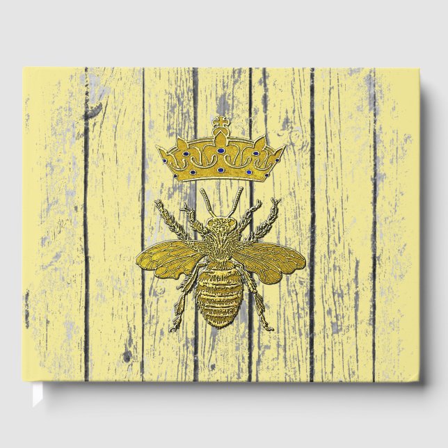 Honey Bee Crest & Your Colour Guest Book (Front)