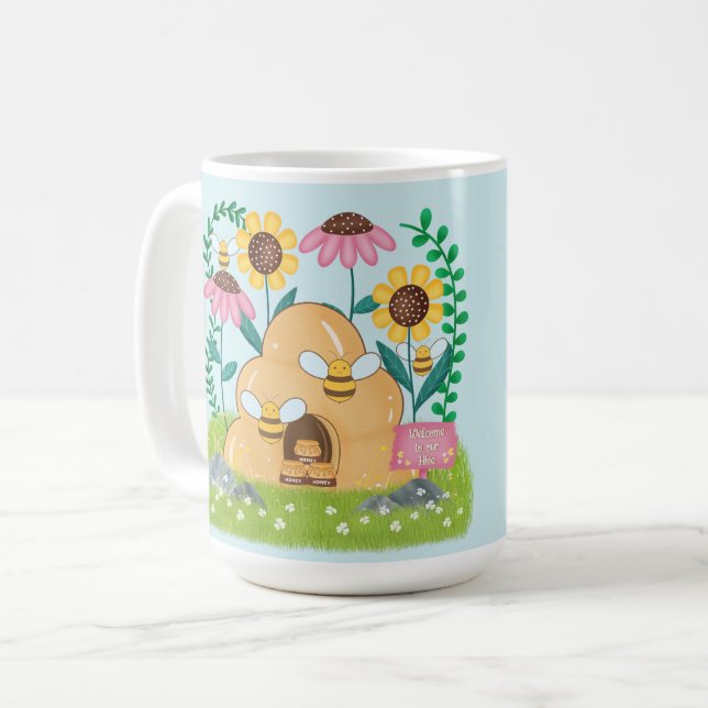 Honey Bee Family Coffee Mug (Front Left)