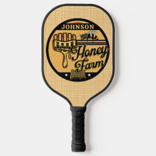 Honey Bee Farm Personalised NAME Sweet Beehive Pickleball Paddle