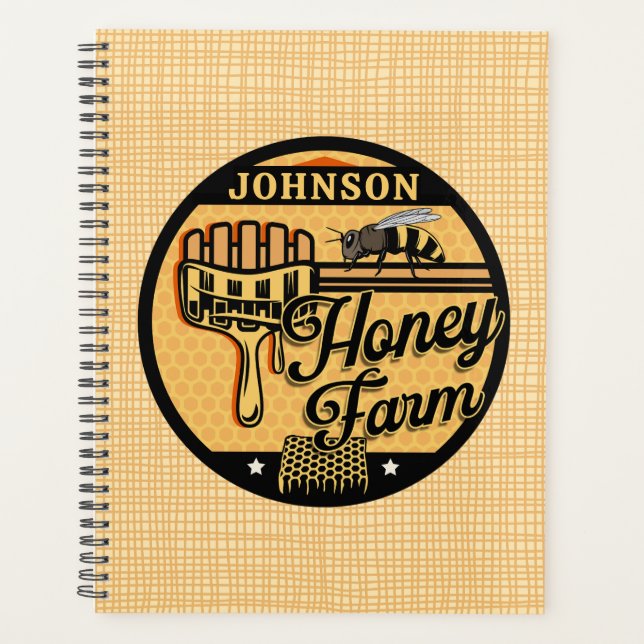 Honey Bee Farm Personalised NAME Sweet Beehive Planner (Front)