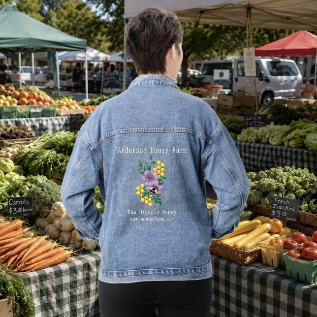 Honey Bee Farm Yellow Lavender Denim Jacket (Creator Uploaded)