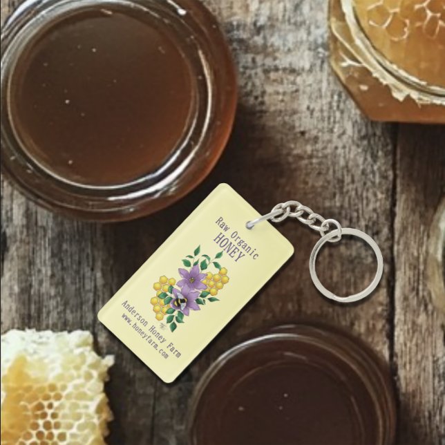 Honey Bee Farm Yellow Lavender  Key Ring (Creator Uploaded)