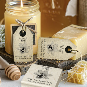 Honey Bee Farm Yellow Lavender  Rubber Stamp