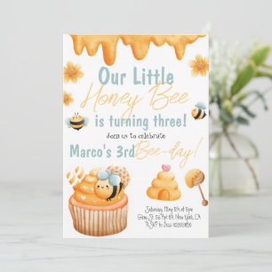 Honey Bee First Bee-day Birthday Invitation