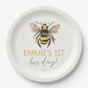 Honey Bee First Birthday Paper Plates