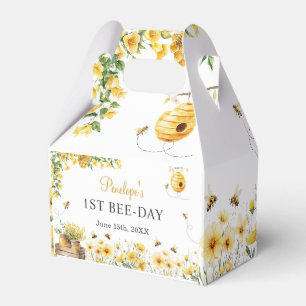 Honey Bee Flower Birthday Baby Shower Favour Box