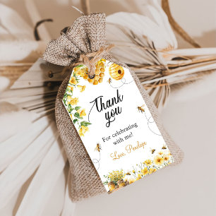 Honey Bee Flower Birthday Baby Shower Gift Tags
