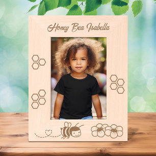 Honey Bee Flowers 5x7 Etched Frames