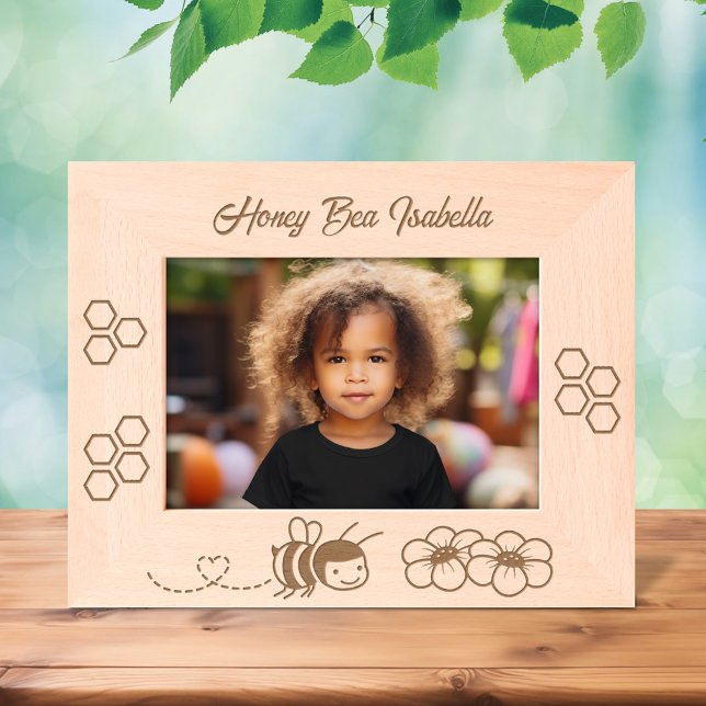 Honey Bee Flowers 7x5 Etched Frames (Creator Uploaded)
