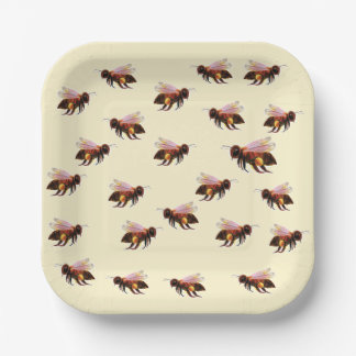 Honey Bee Flying   Paper Plate