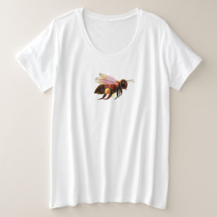 Honey Bee Flying Plus Size T-Shirt