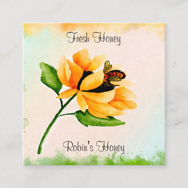Honey Bee Fresh Honey Business Card (Front)