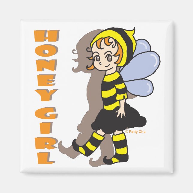 Honey Bee Girl Magnet (Front)
