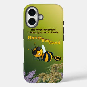 Honey Bee Good Bee Graphic With An Attitude iPhone 16 Case