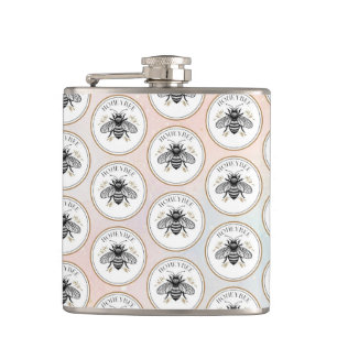 Honey Bee Hip Flask
