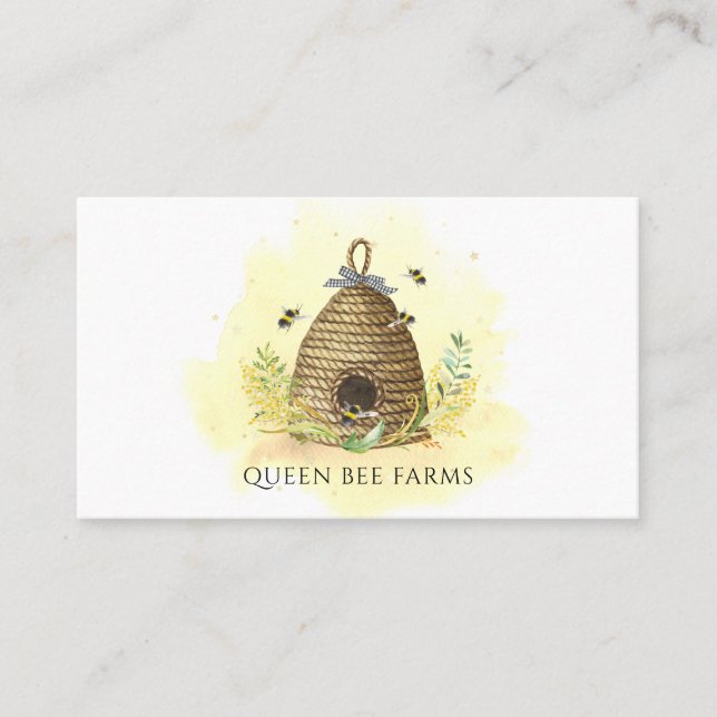 Honey Bee Hive Apiary Honey Products Business Card (Front)