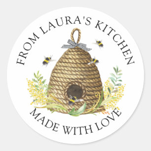 Honey Bee Hive Sweet as Honey Classic Round Sticker