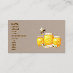 Honey Bee Honey Seller Beekeeper Apiarist Business Card