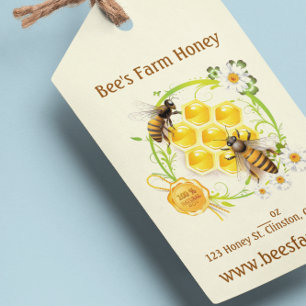 Honey Bee Honey Seller Beekeeper Apiarist Gift Tags