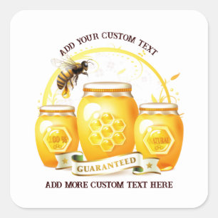 Honey Bee Honey Seller Beekeeper Apiarist Square Sticker